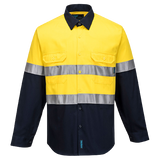 Portwest Hi-Vis Two Tone Regular Weight Long Sleeve Shirt Tape Safety MA101