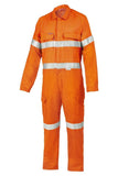 Mens Hard Yakka Protect Hi-Vis Safety Orange Tecgen Coverall Lightweight Y00100