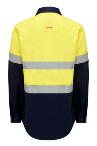 Hard Yakka Core Hi-Vis Safety Cotton Drill Pocket Taped Work Shirt Y04610