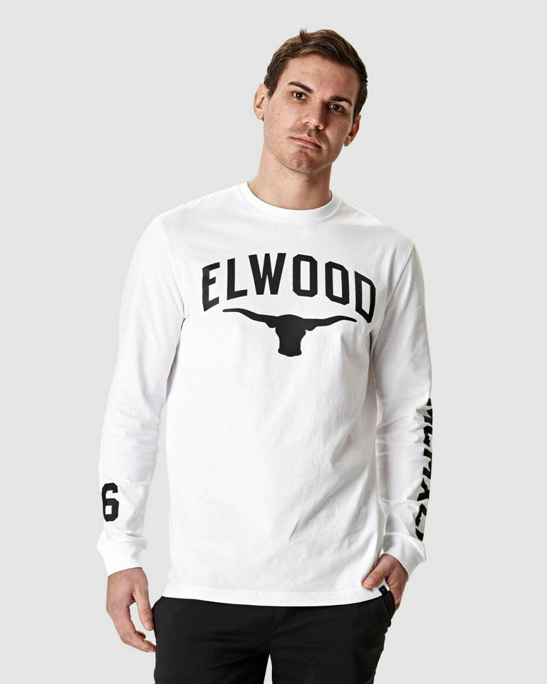 Elwood Mens  Workwear 96 Long Sleeve Tee Work Casual Comfortable T Shirt  EWD830