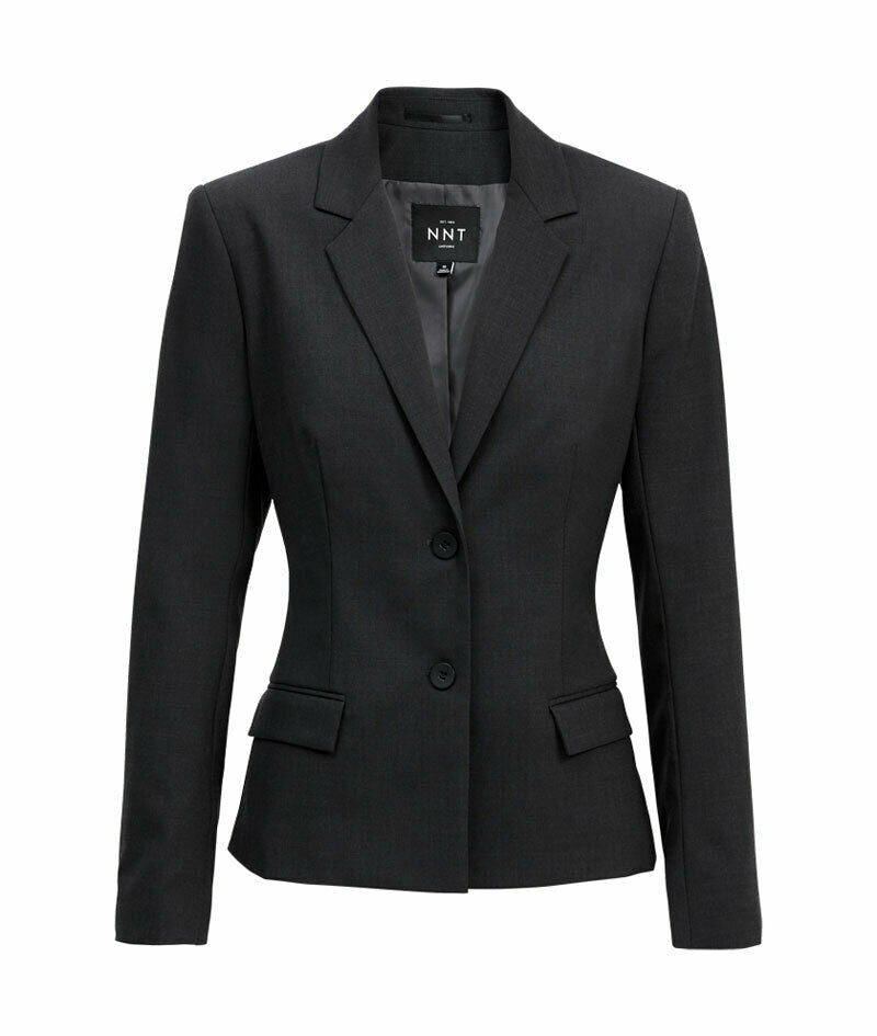 NNT Womens Formal Stretch Wool Blend 2 Button Mid Length Jacket Business CAT1BA