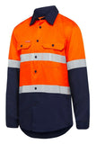 Hard Yakka Safety Hi-Vis Vented Cotton Taped Work Long Sleeve Shirt Y07940