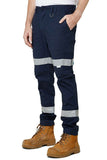 Mens Elwood Work Road Pants Stretch Canvas Phone Pocket Taped Safety Slim EWD106