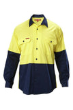 Hard Yakka Koolgear Hi-Vis Long Sleeve Work Shirt Vented Lightweight Y07558