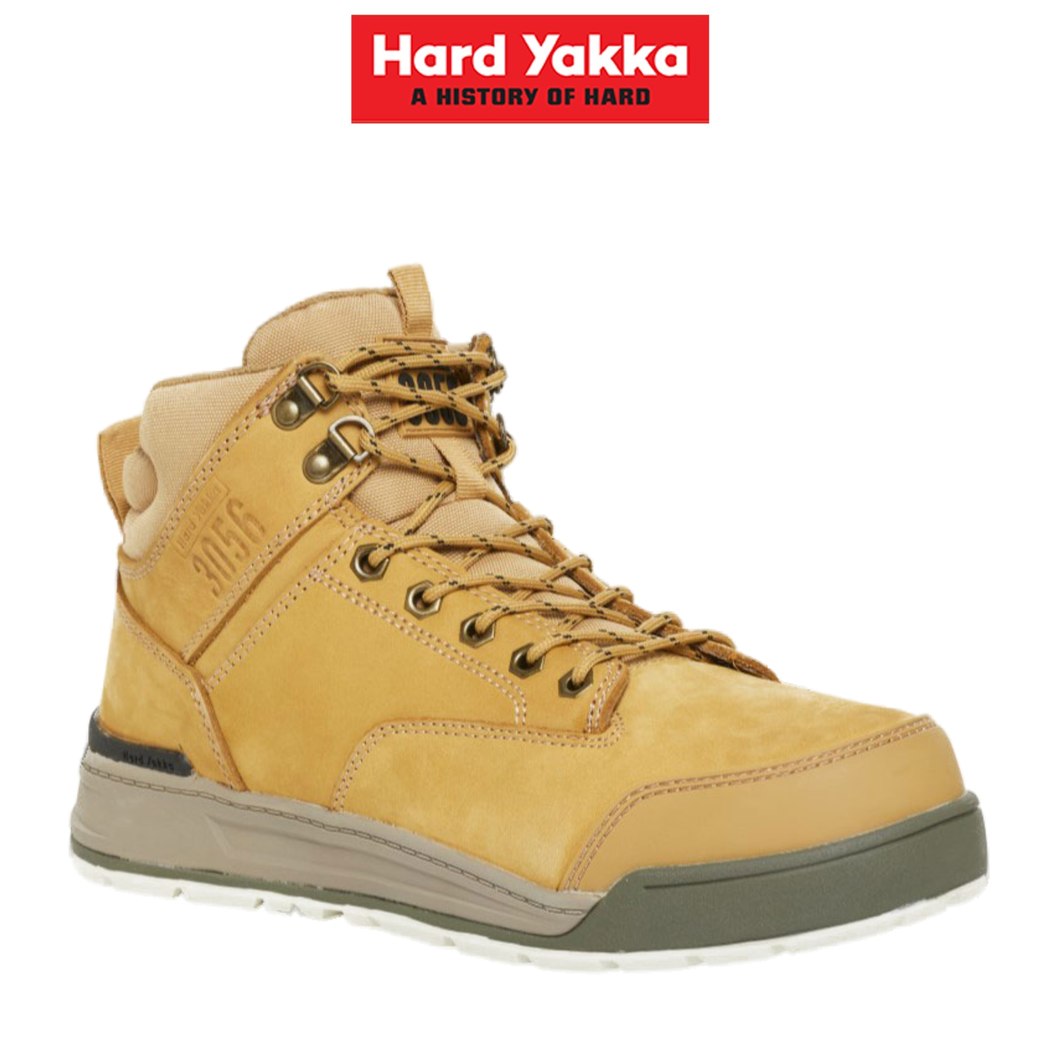 Hard Yakka Mens 3056 NS Street Wheat Work Safety Cap Tough Boots Y60131