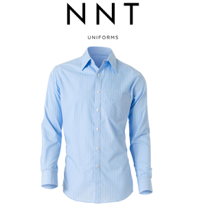 NNT Mens Formal Cotton Blend Stripe Long Sleeve Busines Shirt Classic Fit CATD10
