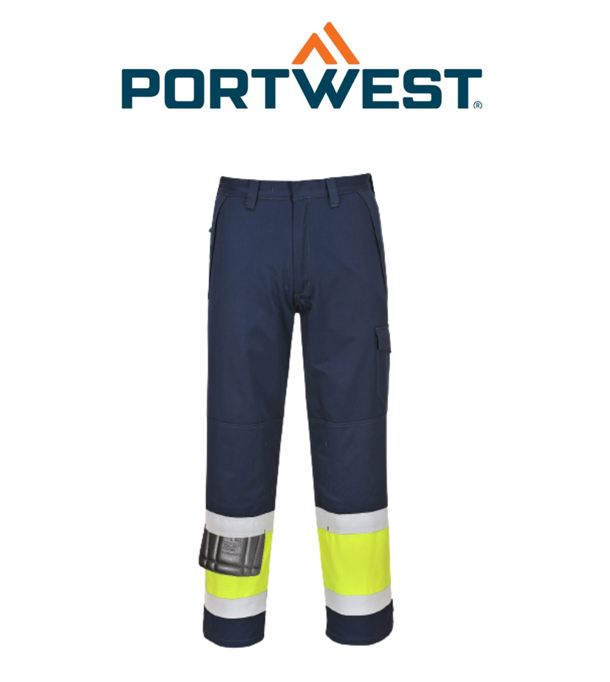 Portwest Hi-Vis Modaflame Pants Comfortable Flame Resistant Work Pant MV26