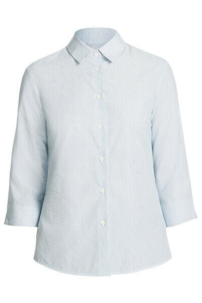 NNT Womens Textured Stripe 3/4 Sleeve Formal Shirt Cotton Blend Business CATU63