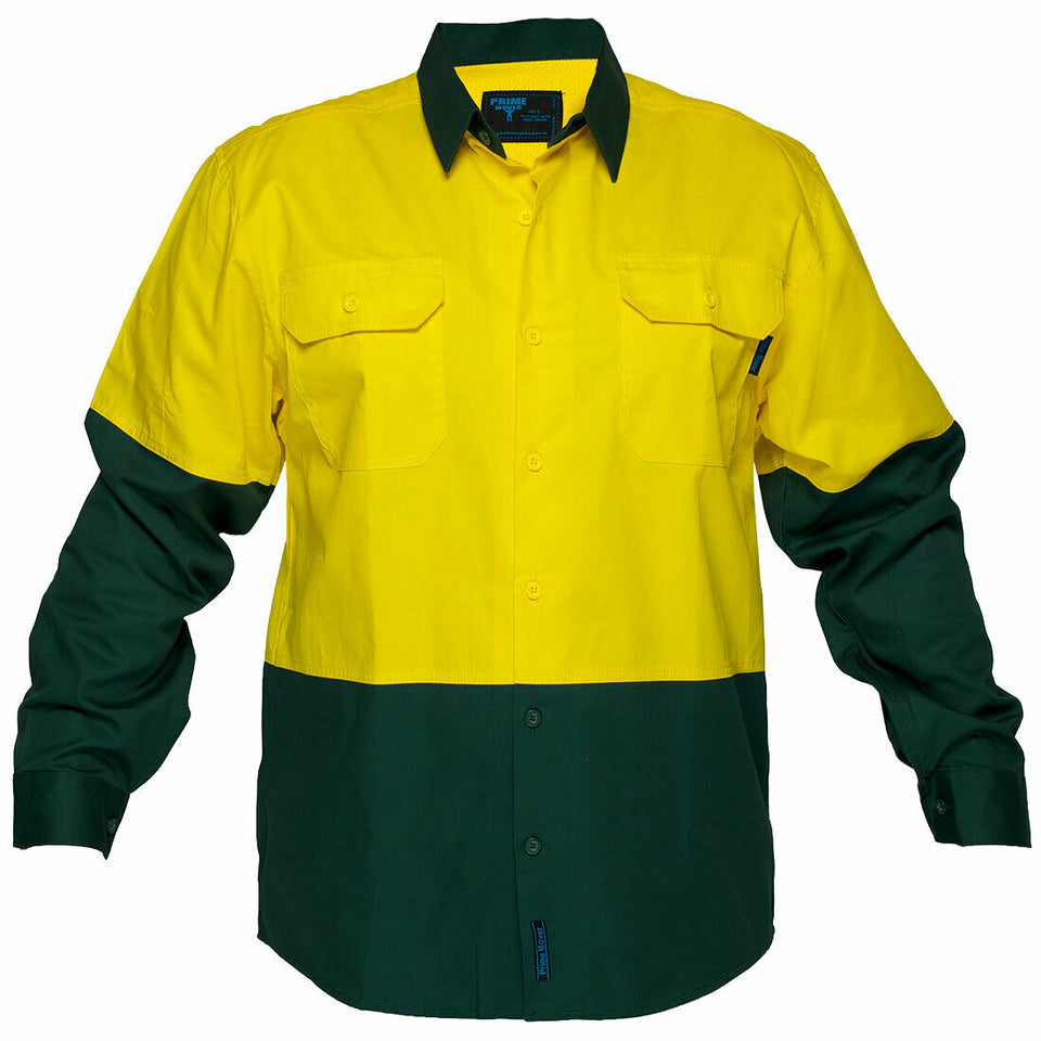Portwest Mens Prime Mover Hi-Vis Lightweight Gusset Sleeves Shirt Comfort MS801
