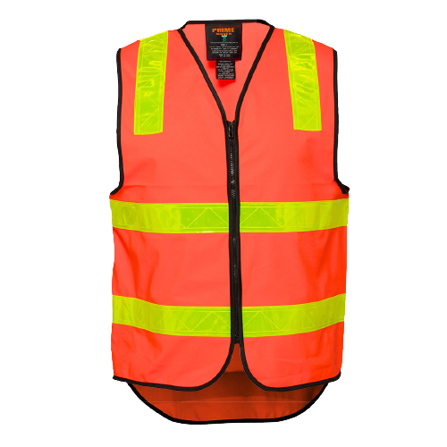 Portwest Vic Roads Style Vest 2 Tone Hi Vis Reflective Taped Work Safety MV338