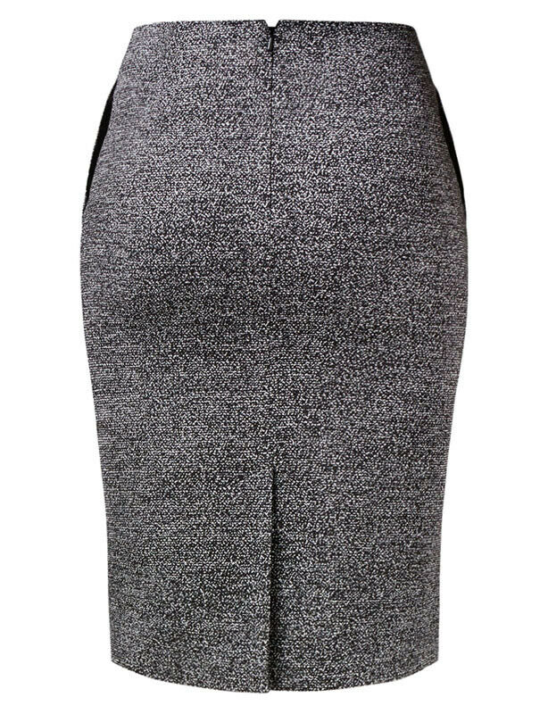 NNT Womens Business Textured Tweet Pencil Skirt Cotton Knee length CAT2NG