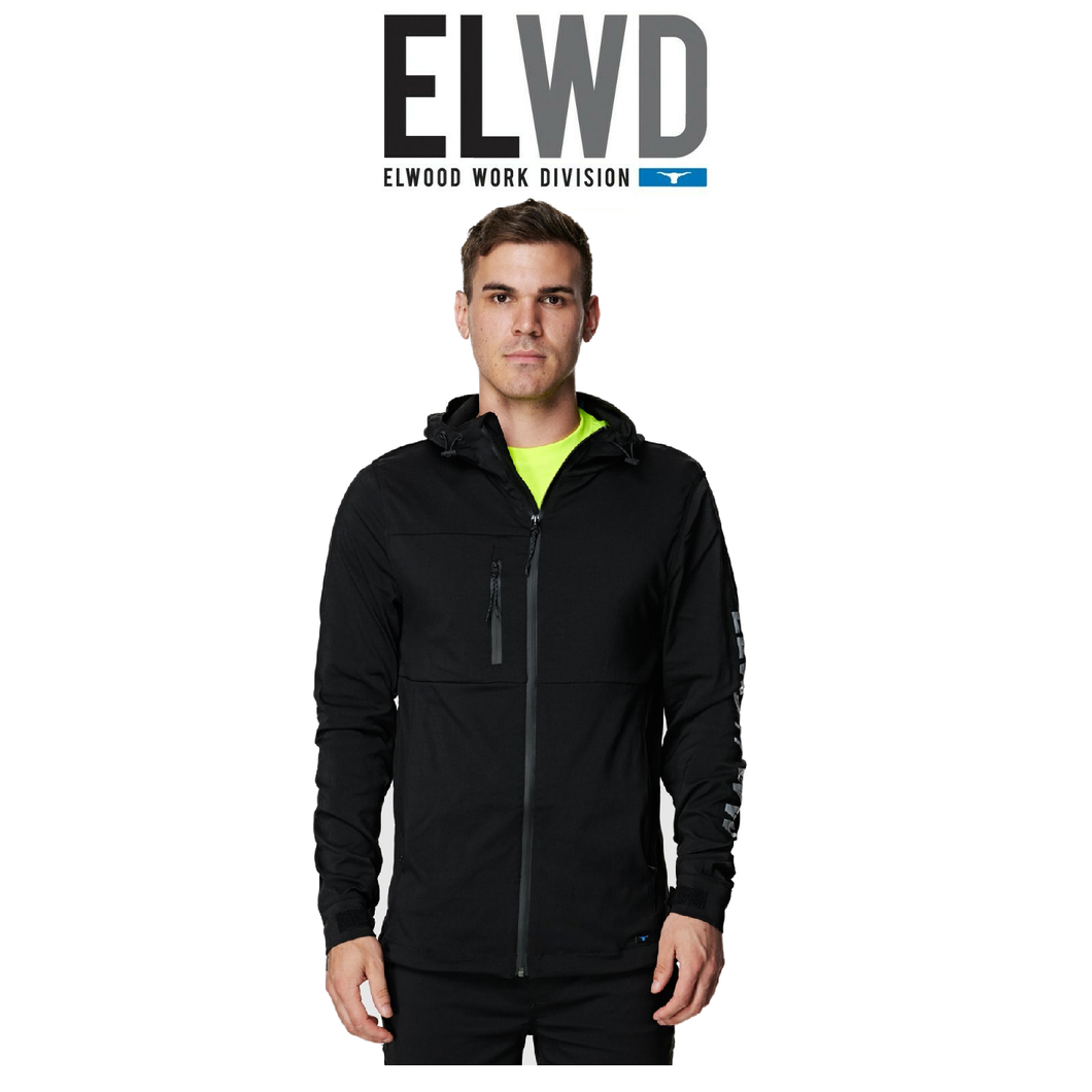 Elwood Mens Workwear Light Jacket Sun Protection Stretch Safety Comfy EWD403