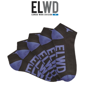 Elwood Mens 3 Pack Workwear Ankle Sock Cotton Comfy Toe Protect EWD902