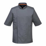 Portwest Mens MeshAir Pro Chefs Jacket S/S Slim Fit Apron Durable Comfy C738