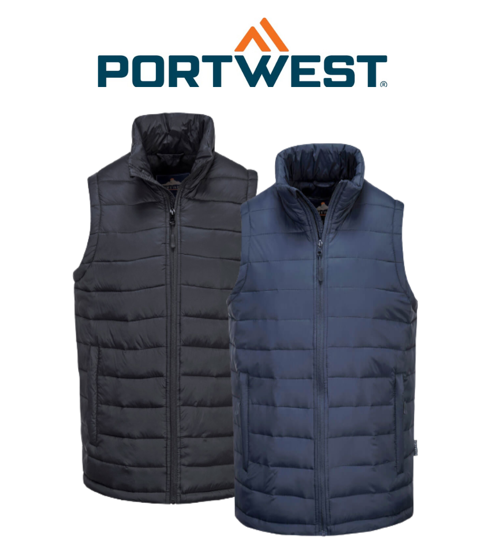 Portwest Mens Aspen Baffle Gilet Insulatex Padded Sleeveless Warmth Jacket S544