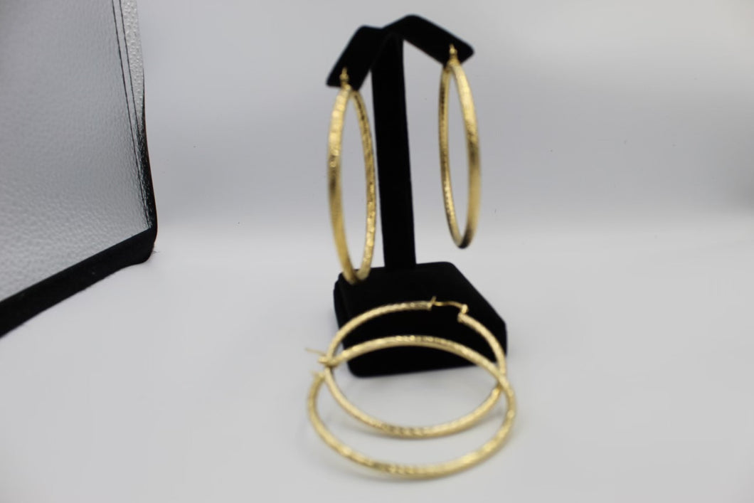 18K Gold Filled 2 Hoops Earrings