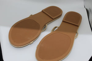 Women Cream Flat Sandals