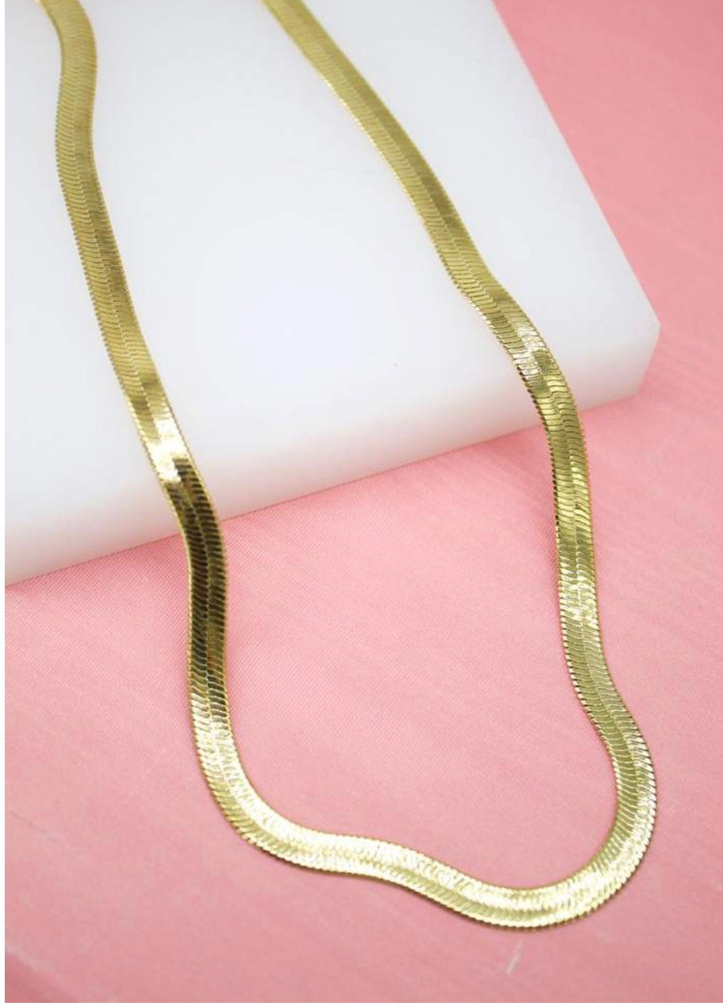 18K Gold Filled Herringbone Snake Chain