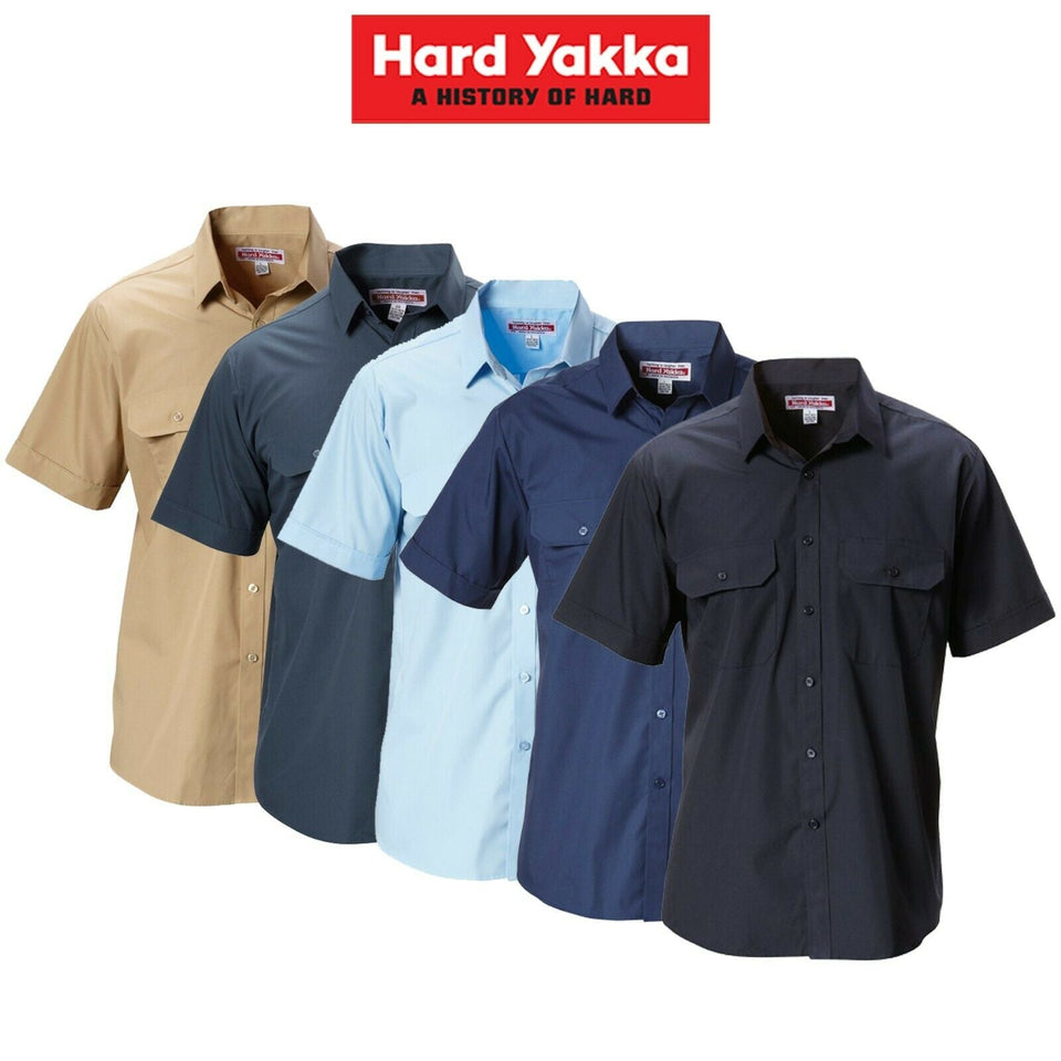 Hard Yakka Permanent Press Shirt Short Sleeve Business Lightweight Y07591