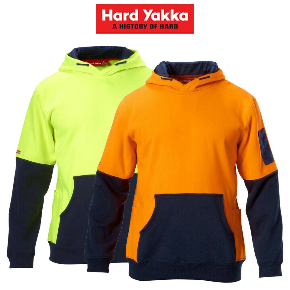 Hard Yakka H-Vis Workwear Brushed Fleece Warm Tough Work Jumper Y19325