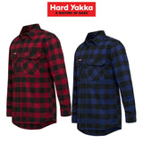 Hard Yakka Check Flannel Long Sleeve Shirt Button Work Hard Fashion Y07295